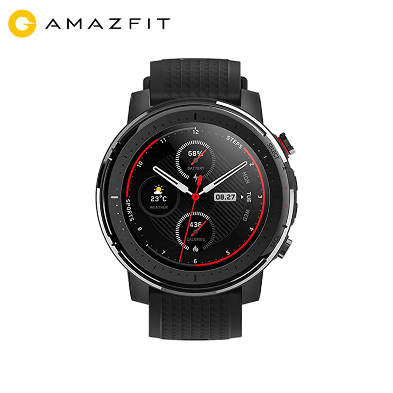 Reloj Amazfit Stratos 3 pulsera de hule Negro2