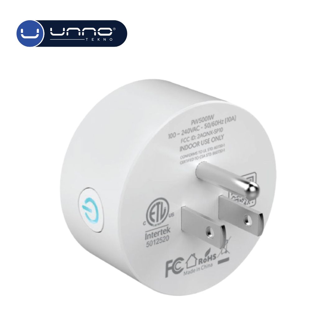Tomacorriente Simple plug 1100W UNNO TEKNO Blanco (PW5301WT)