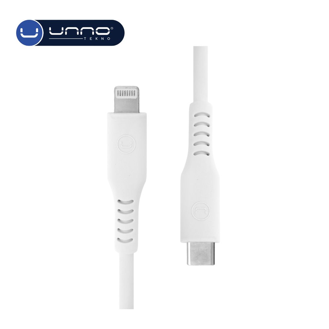 Cable UNNO TEKNO  USB C A Lighthning PD20W  1.5m Blanco (CB4074WT)