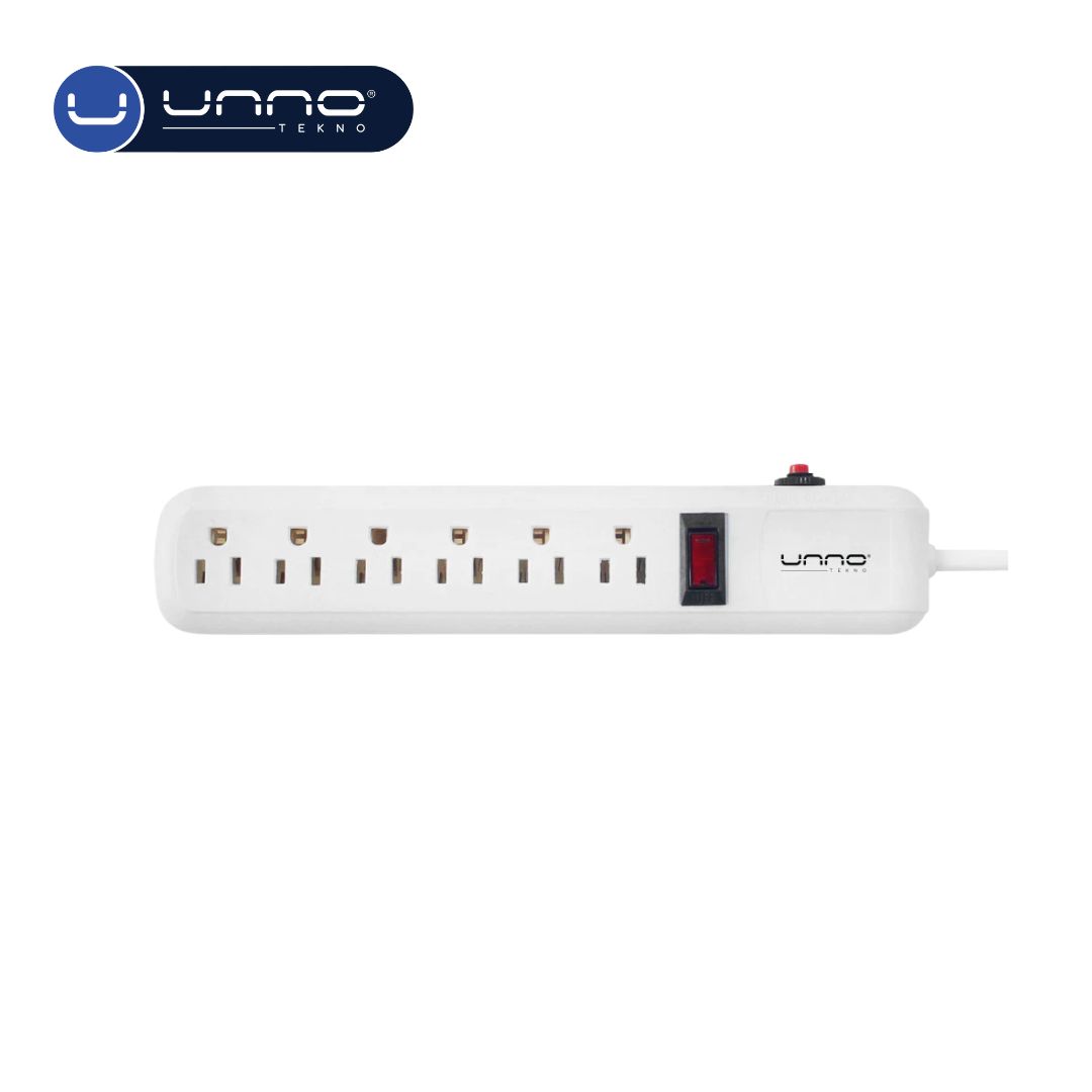 Regleta de 6 tomas UNNO TEKNO Blanco (PW5081WT)