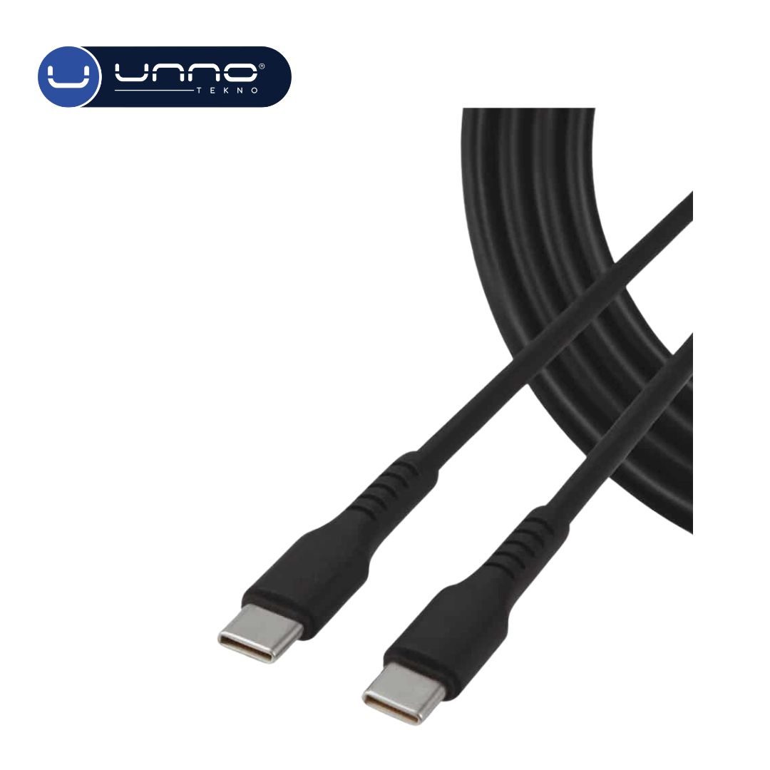 Cable UNNO TEKNO USB-C a USB-C PD65W Negro (CB4071BK)