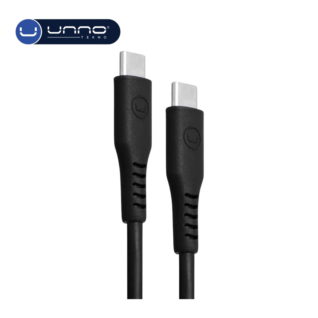 Cable UNNO TEKNO Cable USB C a USB C Premium PD65W Negro 1.5m (CB4073BK)