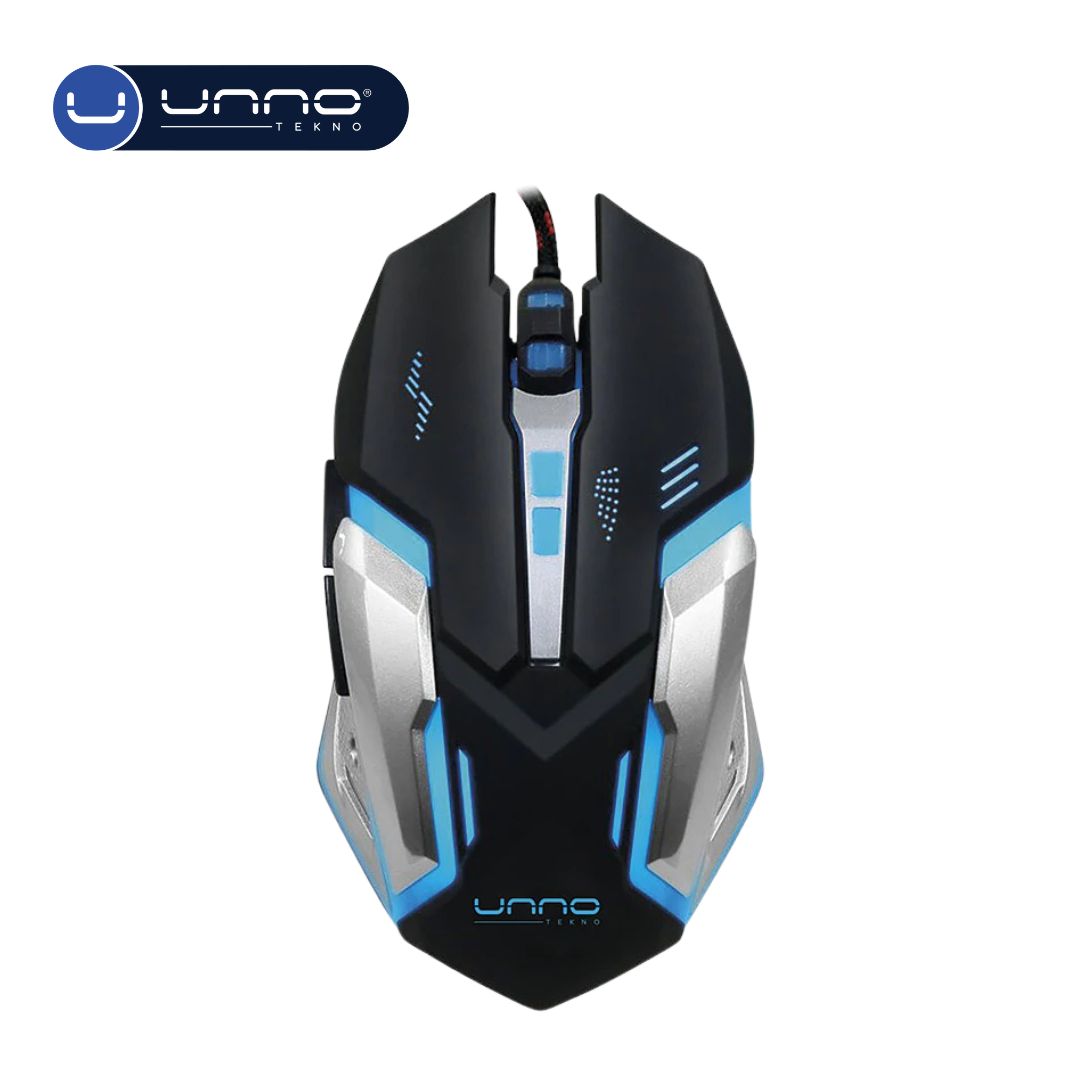 Mouse UNNO TEKNO BRAVE Optical Gaming con DPI ajustable (MS6610BK)