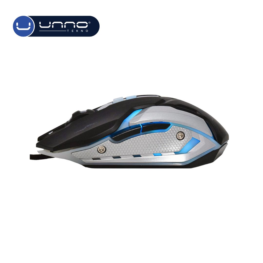 Mouse UNNO TEKNO BRAVE Optical Gaming con DPI ajustable (MS6610BK)