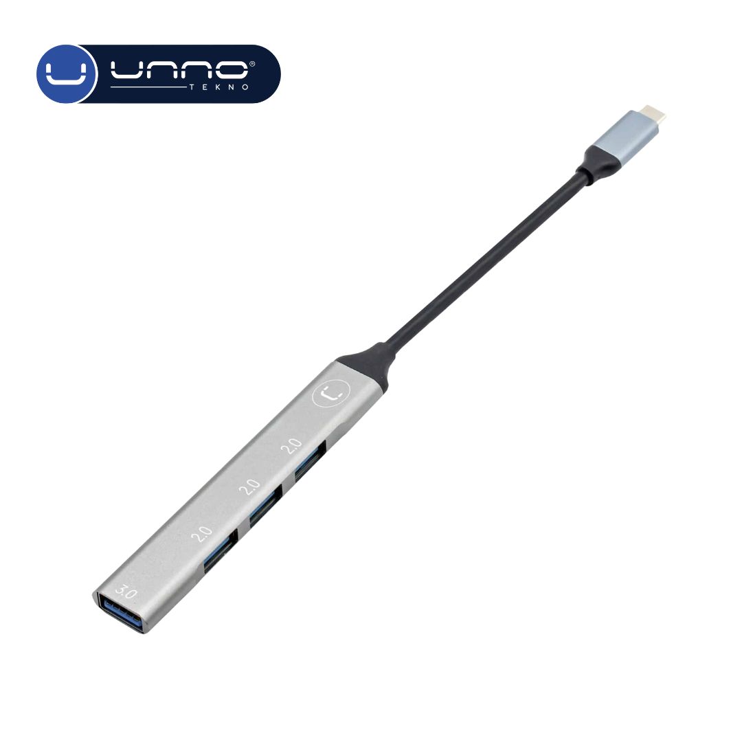 Hub UNNO TEKNO de 4 puertos USB-C  (HB1013SV)