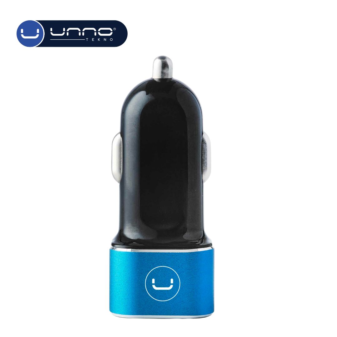 Cargador UNNO TEKNO para Carro Dual USB-C Negro (PW5027BK)