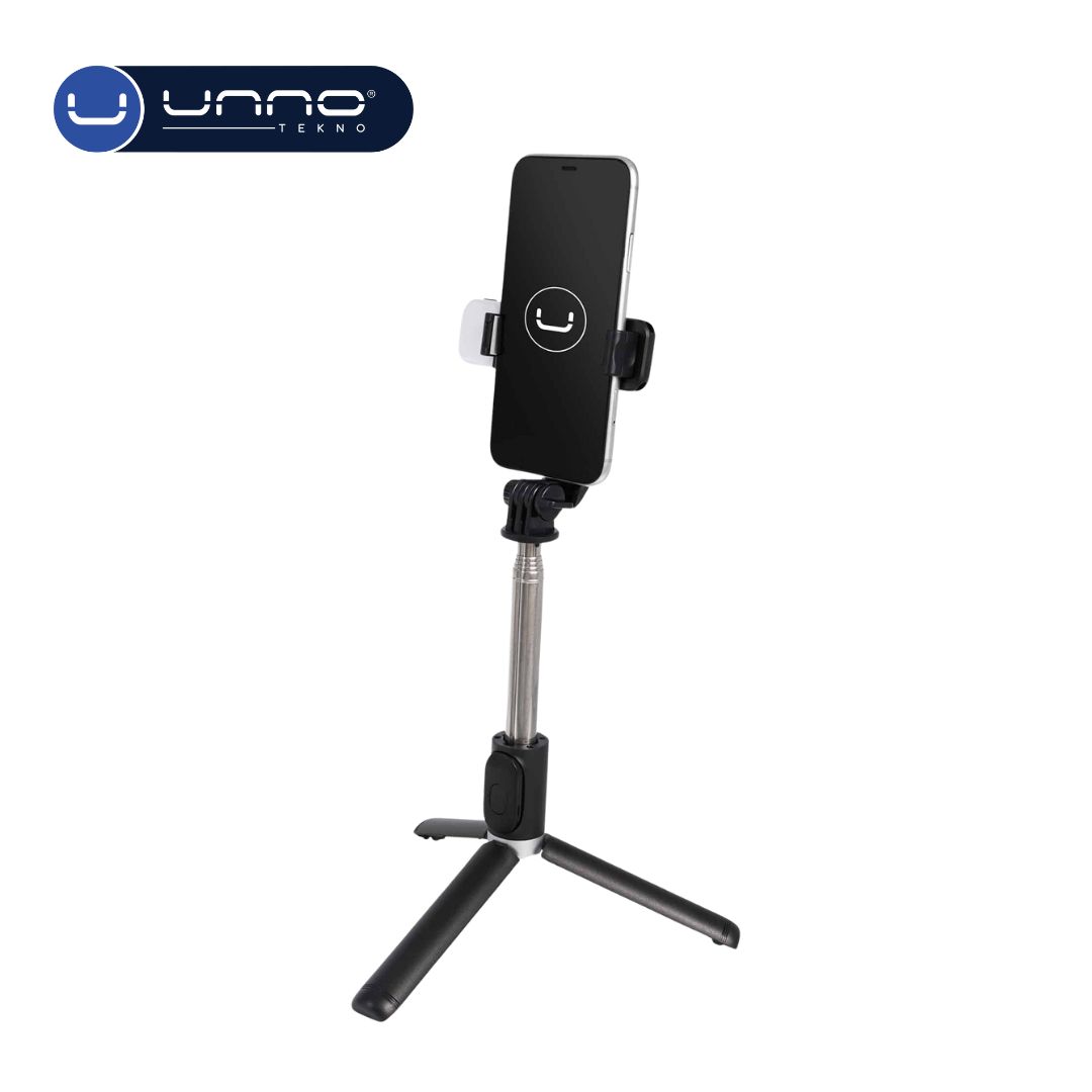 Selfie stick y tripode con luz LED UNNO TEKNO (PH1804BK)