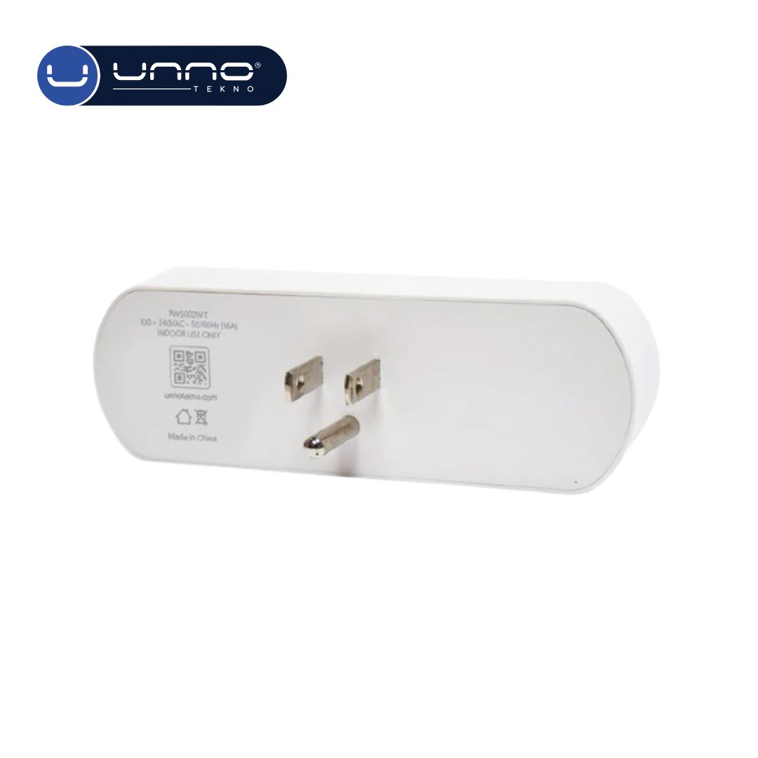 Tomacorriente Dual plug 1760W UNNO TEKNO Blanco (PW5302WT)