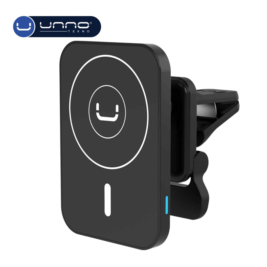 Soporte Unno Tekno para rejilla de ventilación con cargador inalámbrico mágnetico Negro (CH3013BK)