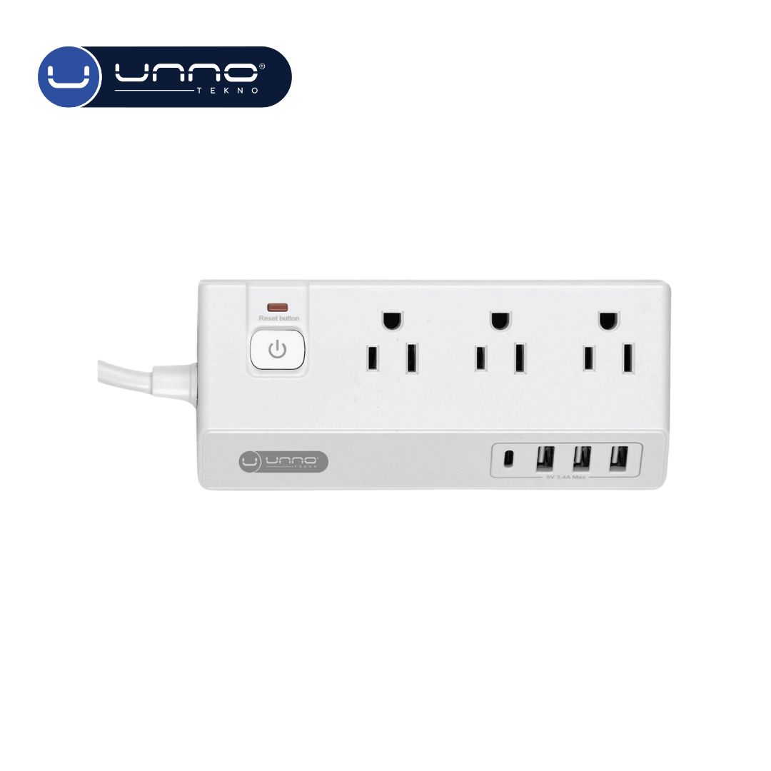 Regleta UNNO TEKNO 7 en 1 Power Strip Max Blanco (PW5083WT)