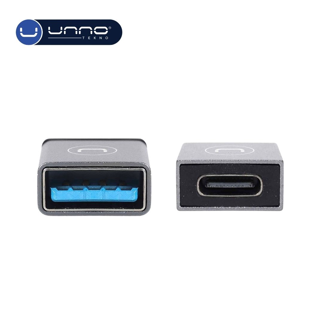 Adaptador UNNO TEKNO OTG USB-A A USB-C Y USB-C A USB-A (AD4301GY)