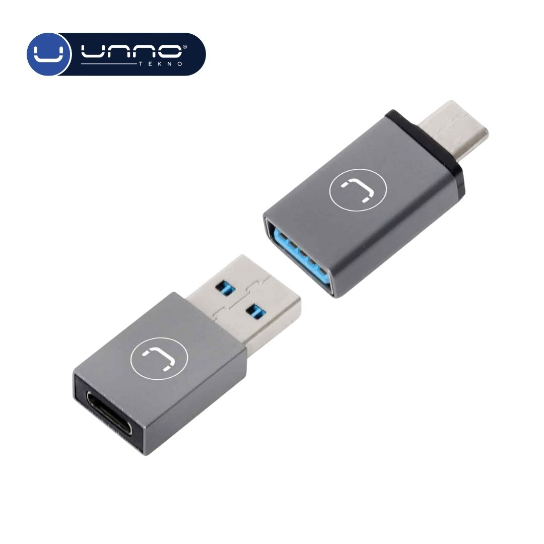 Adaptador UNNO TEKNO OTG USB-A A USB-C Y USB-C A USB-A (AD4301GY)