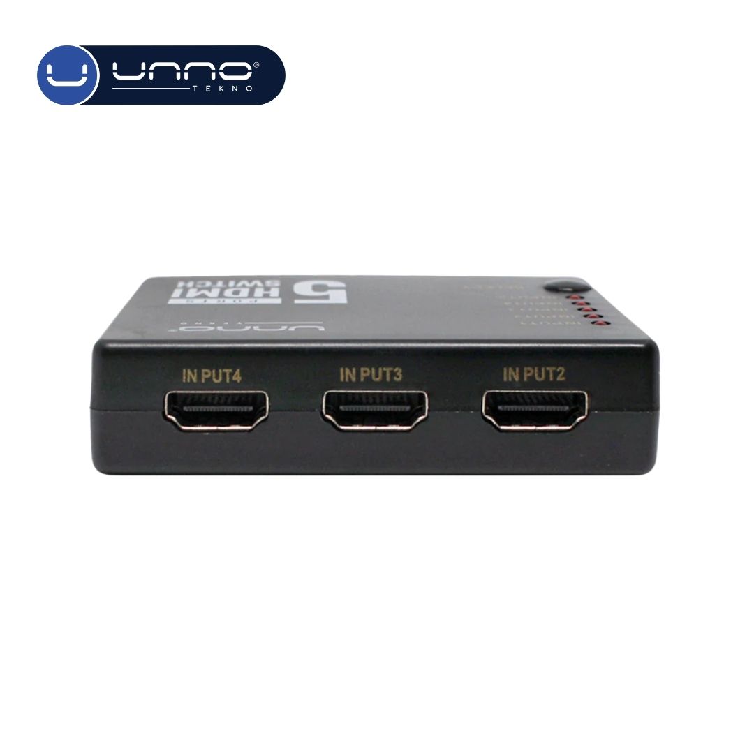 Switch UNNO TEKNO 5 Puertos HDMI (HB1203BK)