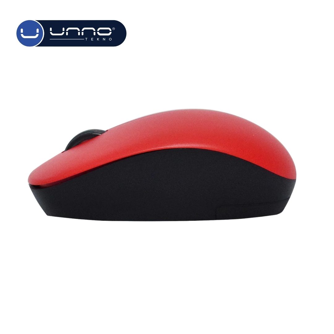 Mouse UNNO TEKNO Curve Inalambrico Rojo (MS6526RD)