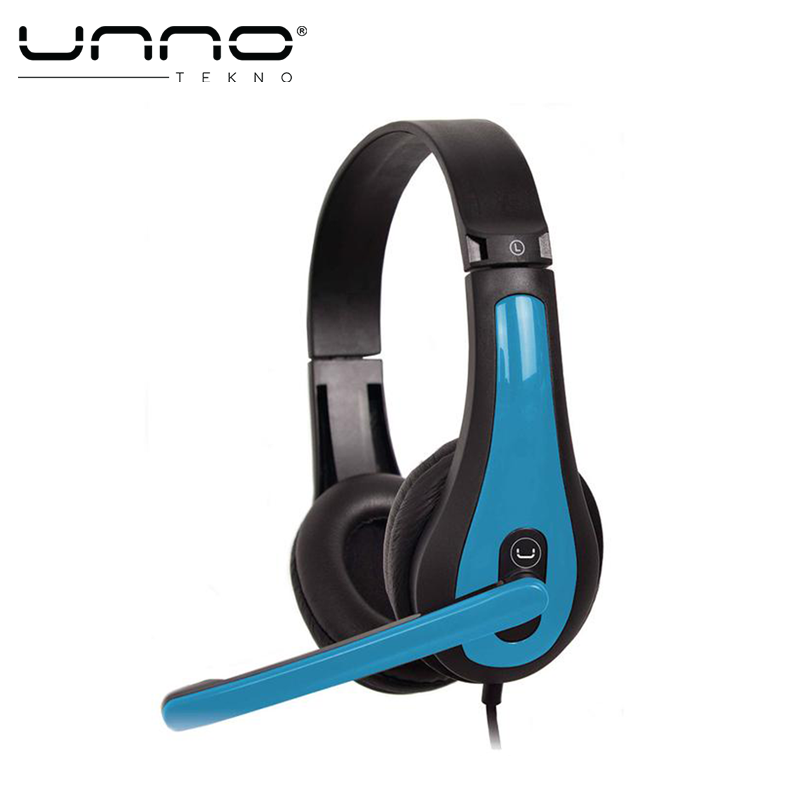 Audifono UNNO TEKNO Ace 7 3.5 mm Negro con Azul (HS7207BL)