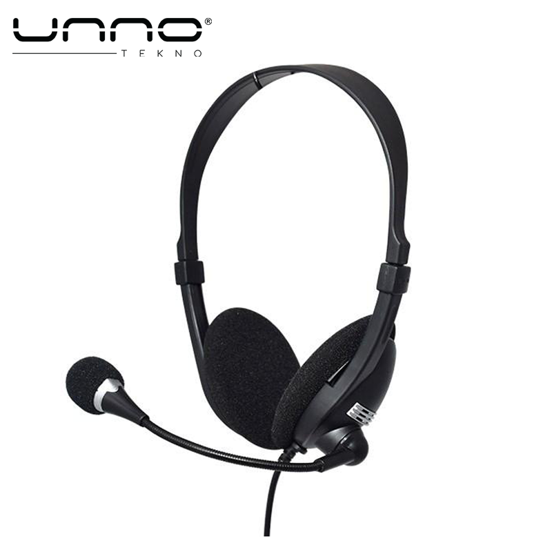 Audifono UNNO TEKNO Ace 5  USB con Microfono Negro (HS7205BK)