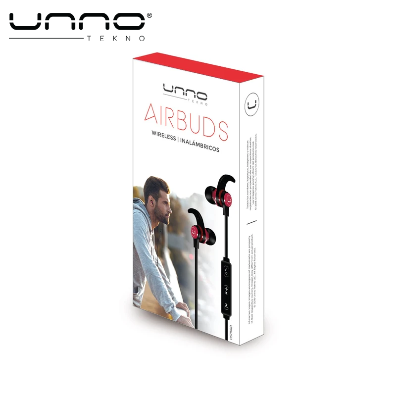 Audifono UNNO TEKNO Airbuds Wireless Rojo (HS7111RD)