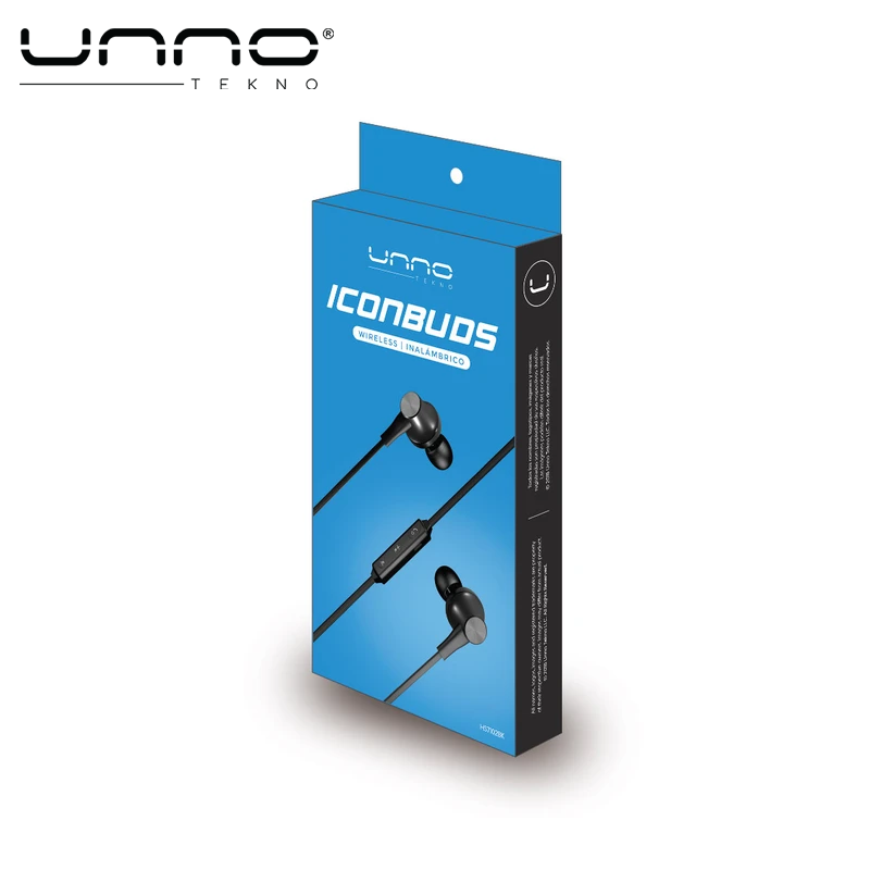 Audifono UNNO TEKNO IconBuds con Microfono Negro (HS7102BK)