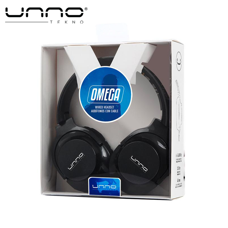 Audifono UNNO TEKNO Omega con Microfono 3.5 mm Negro (HS7311BK)