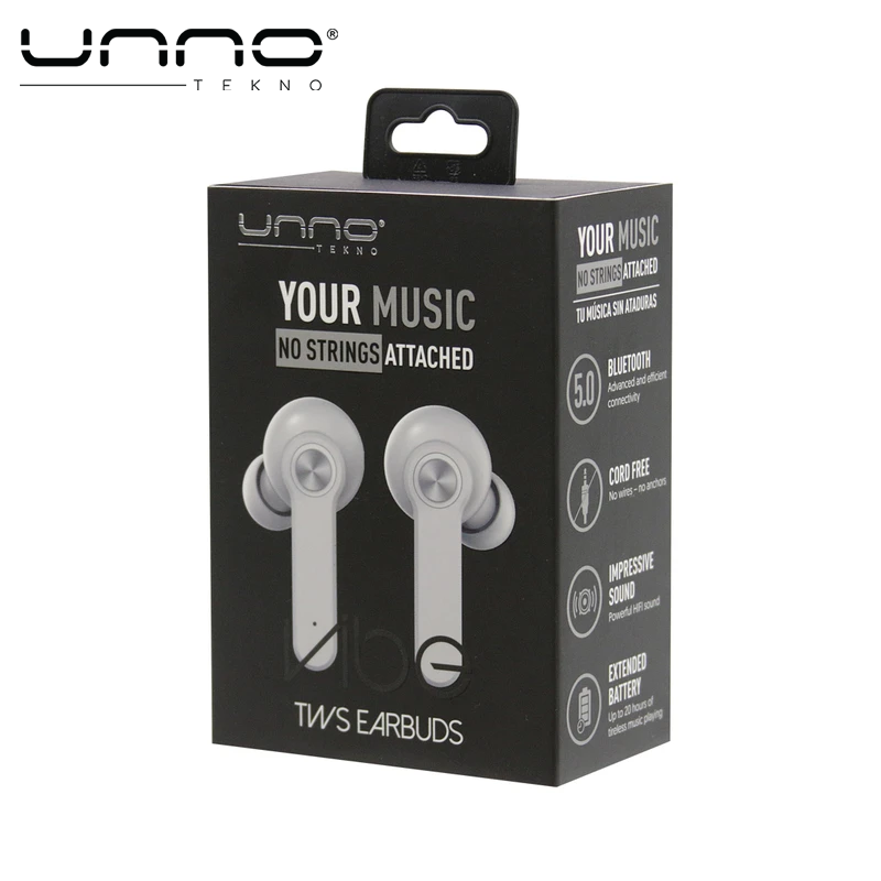 Audifono UNNO TEKNO Vibe TWS Earbuds Blanco (HS7505WT)