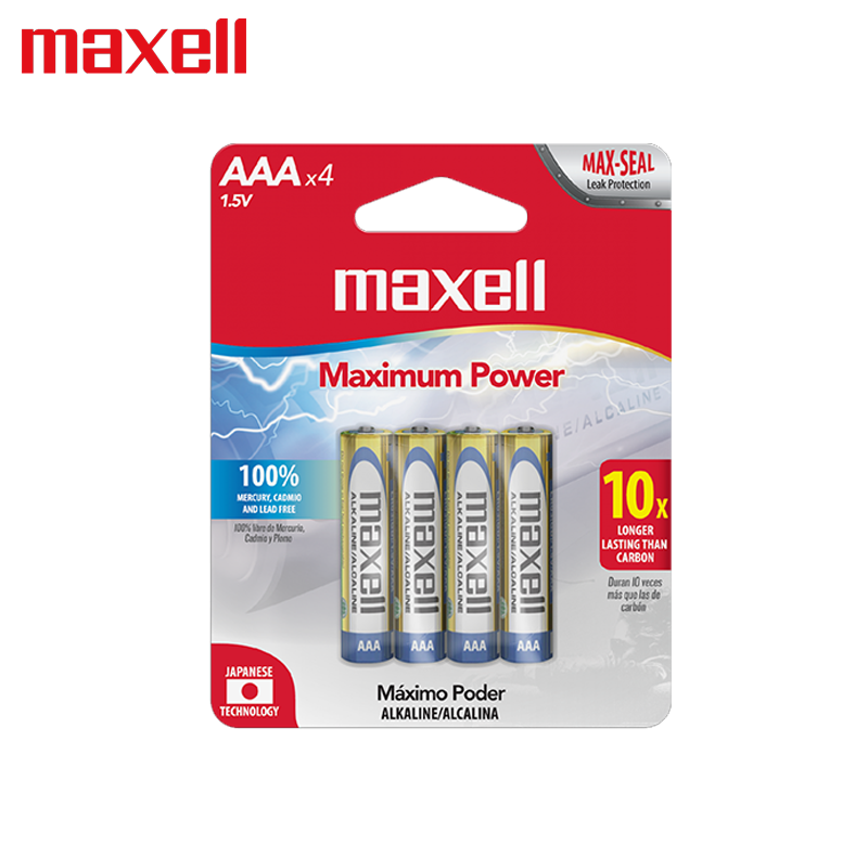 Bateria Maxell AA Alkalina 4 pack