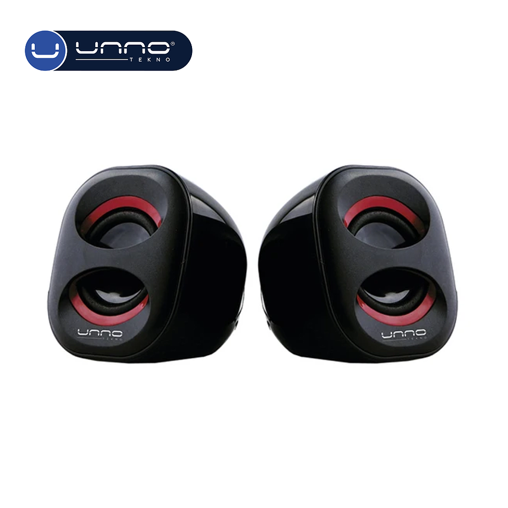 Bocina UNNO TEKNO Brazza Parlante de escritorio 6W Rojo/Negro (SP9012RD)