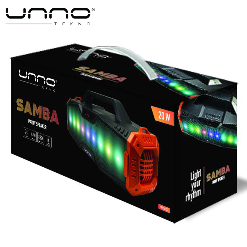 Bocina UNNO TEKNO Samba BT Naranja (SP9367OR)