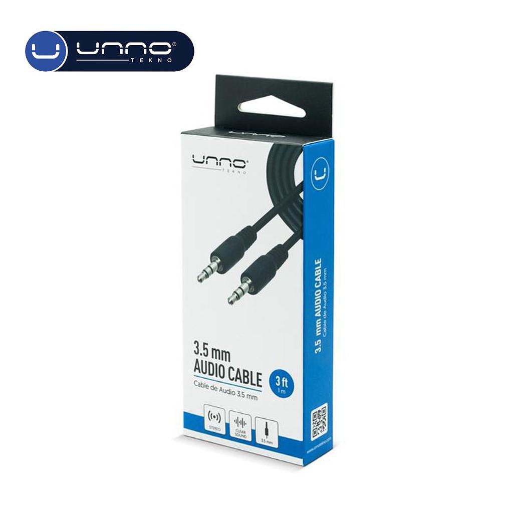 Cable UNNO TEKNO Audio 3.5 mm 1.5 mts Negro (CB4052BK)