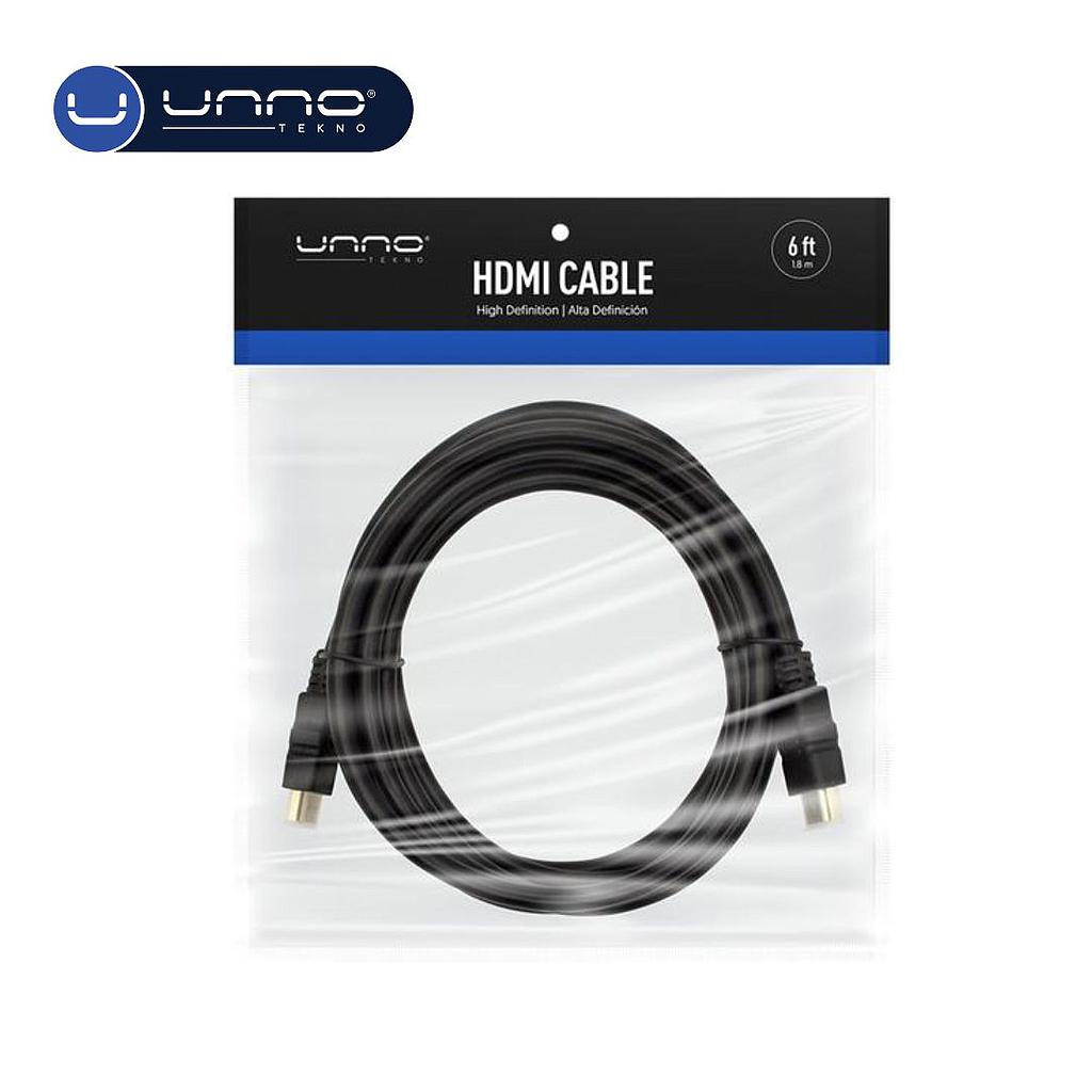 Cable UNNO TEKNO HDMI 1.8M Negro (CB4106BK)