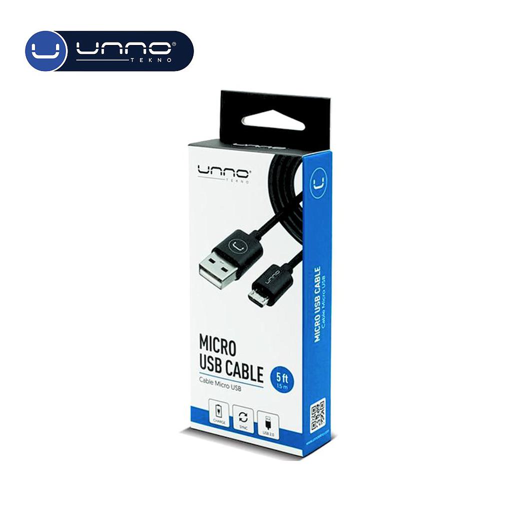 Cable UNNO TEKNO Micro USB 1.5m Negro (CB4051BK)