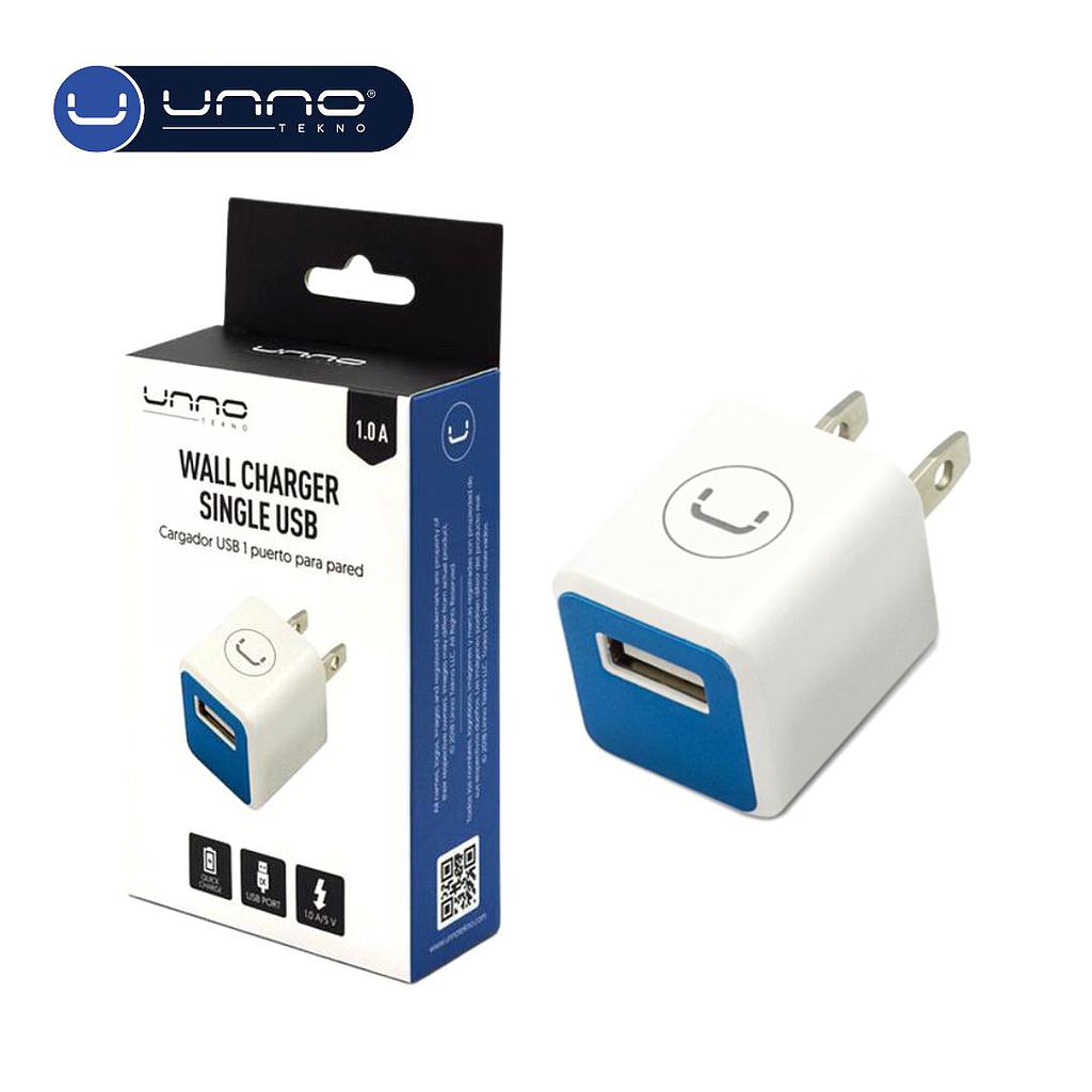 Cargador UNNO TEKNO USB 1.0 A 5V (PW5051WT)