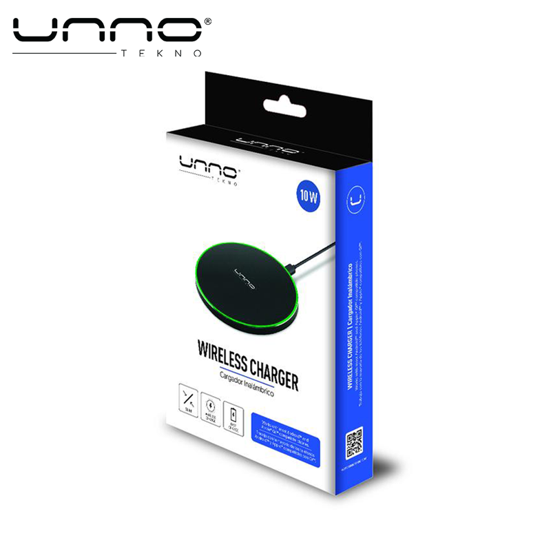 Cargador UNNO TEKNO Cargador Inalambrico 10W Negro (PW5111BK)