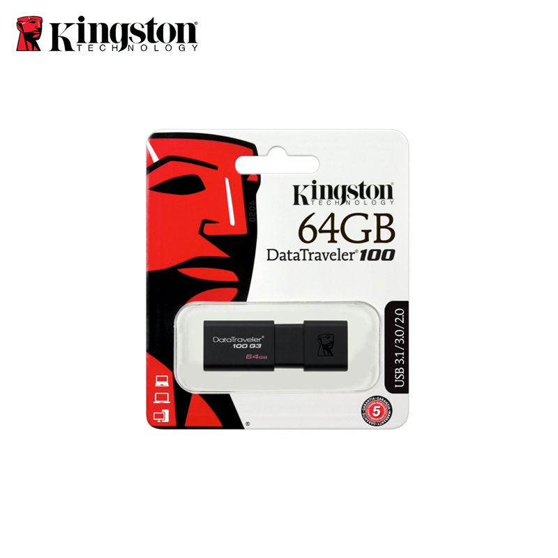 Memoria Kingston USB Data Traveler 100 G3 64 GB Negro