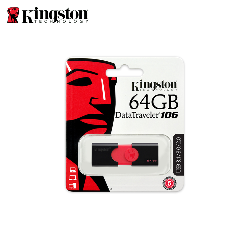 Memoria Kingston USB Data Traveler DT106 64 GB Negro rojo