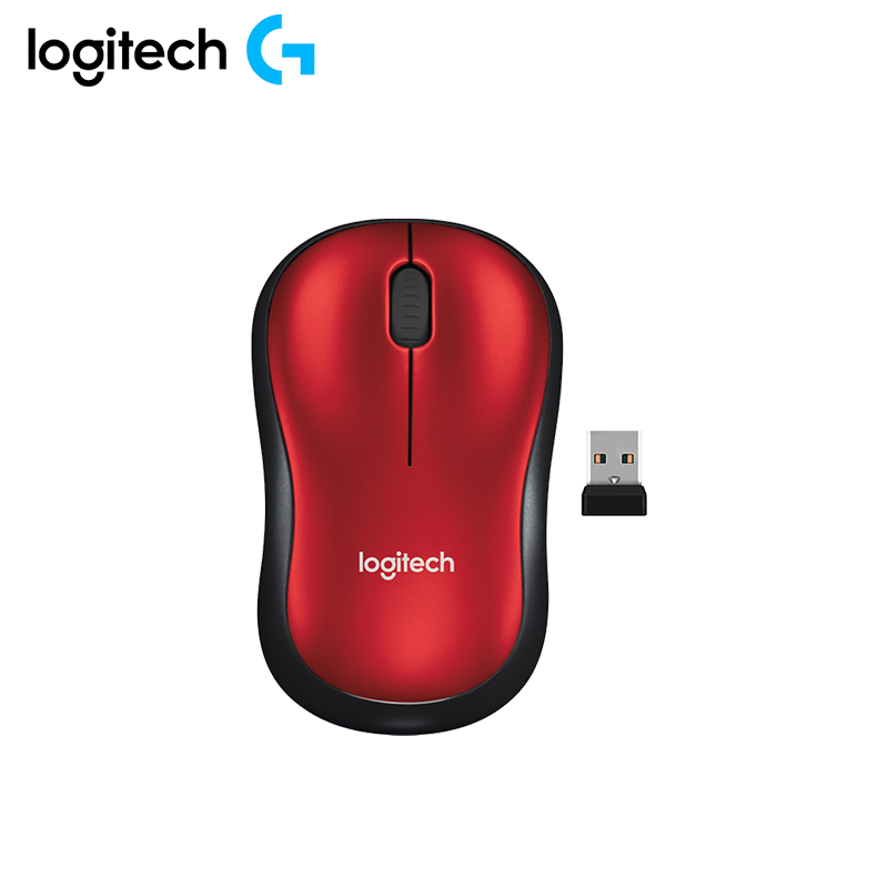 Mouse Logitech Optico 1000dpi USB M185 Rojo