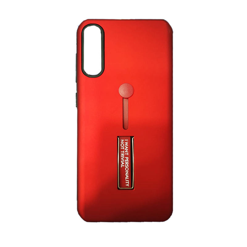 Protector Fashion Case para Samsung A30S / A50 De hule con boton Rojo