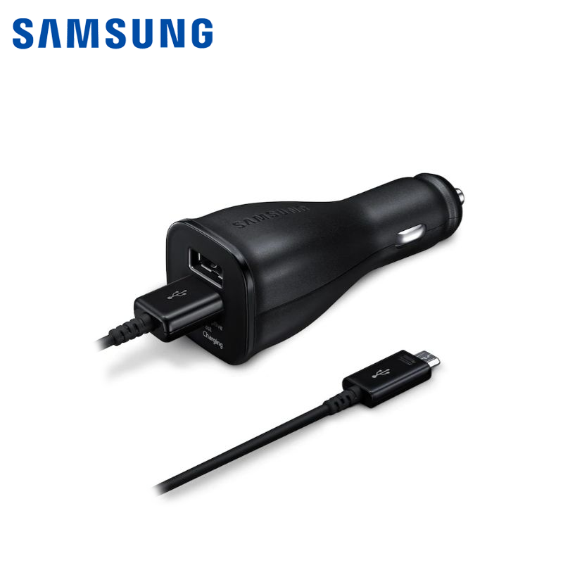 Cargador Samsung Car Adapter DUAL 15W Micro USB Original 