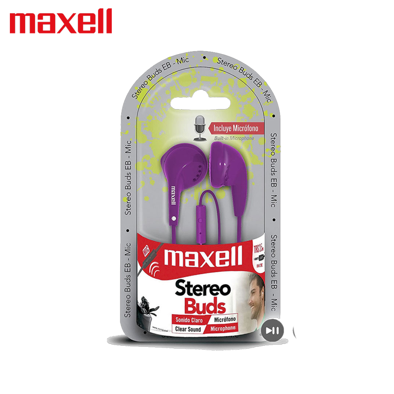 Audifono Maxell EB-ESB con Microfono Morado