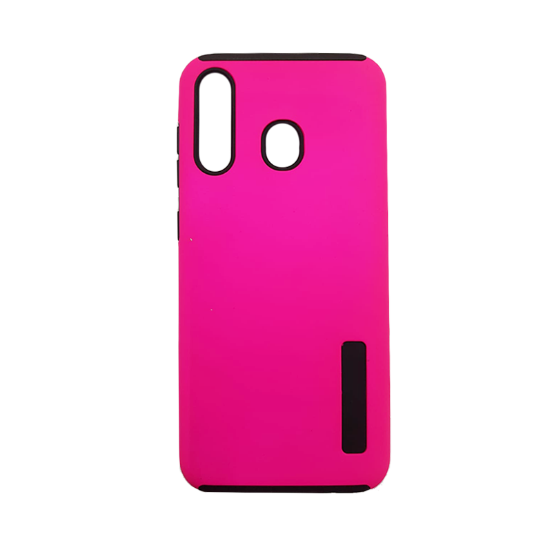 Protector de hule doble Samsung A20/A30 Fucsia