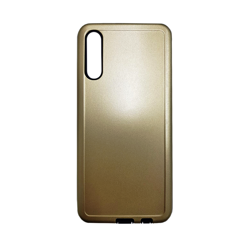 Protector de hule doble Samsung A50 Dorado