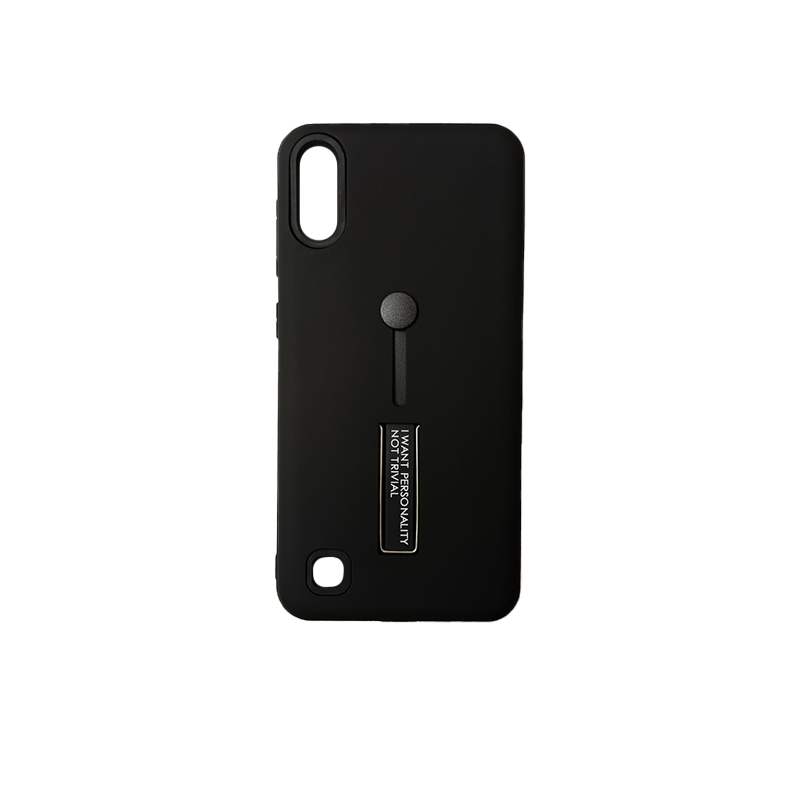 Protector de hule con boton Samsung A10 Negro