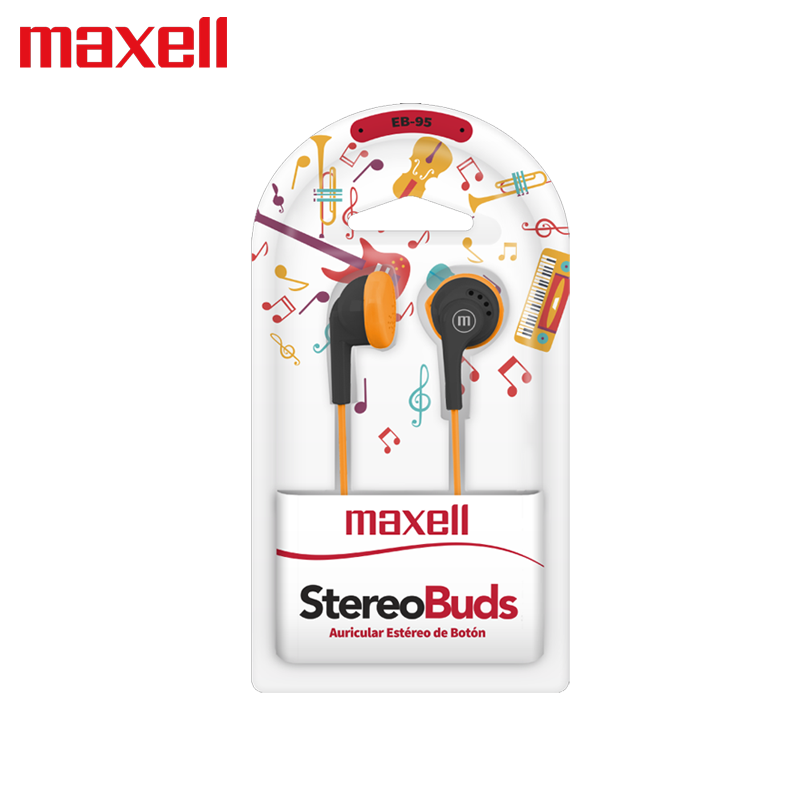 Audifono Maxell EB-95 Ear Buds Amarillo