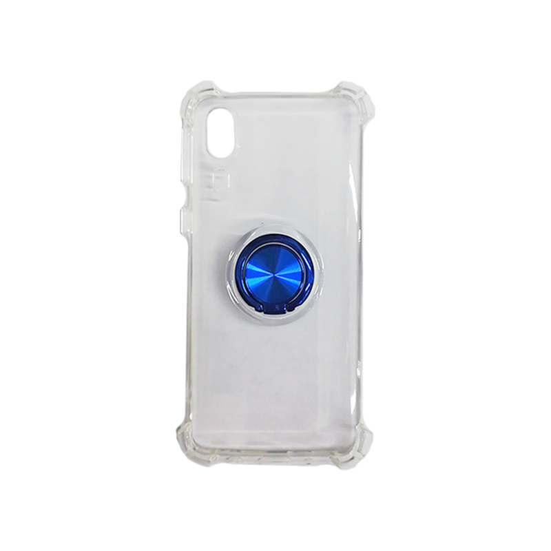 Protector de hule doble con anillo A2 Core Transparente Azul