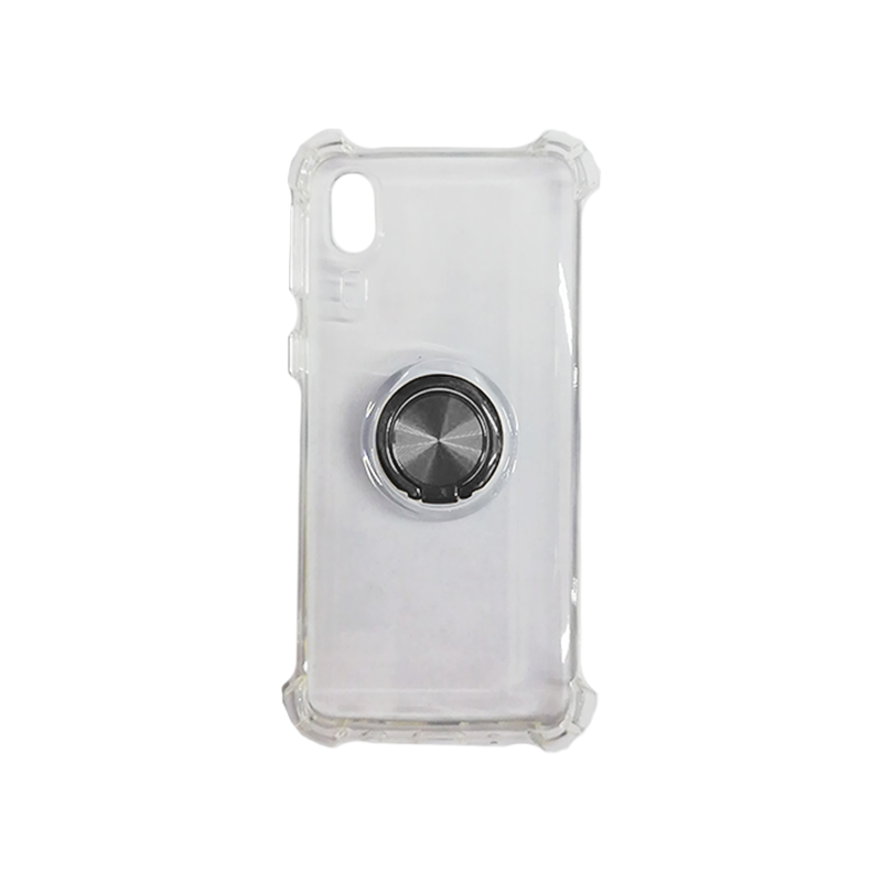 Protector de hule doble con anillo A2 Core Transparente Plateado