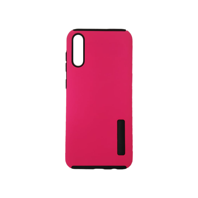 Protector de hule doble Samsung A50 Fucsia