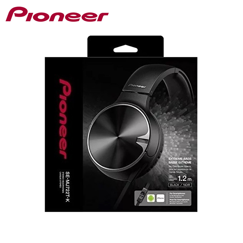Audifono Pioneer Extreme Bass 1.2m Negro
