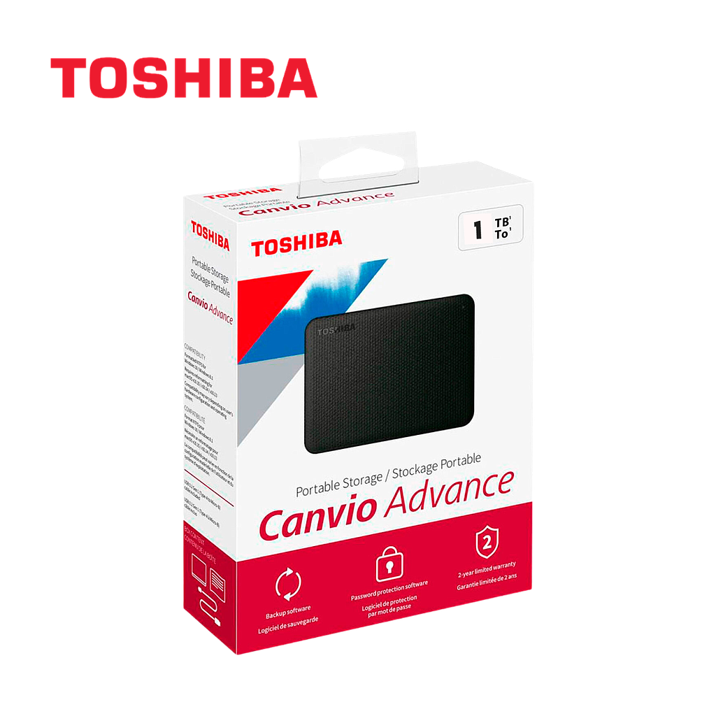 Disco Duro Toshiba Canvio Advance Portable 1TB Negro