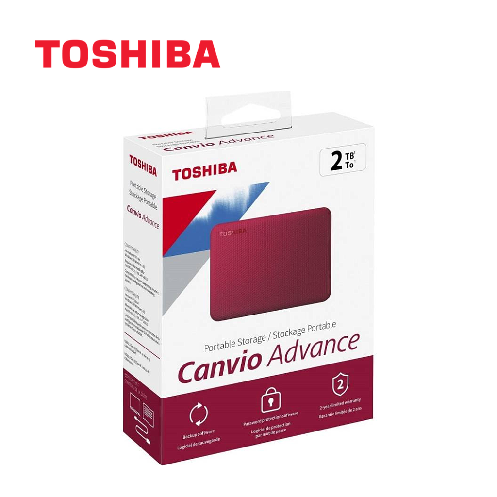 Disco Duro Toshiba Canvio Advance Portable 1TB Rojo
