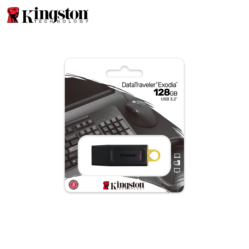 Memoria Kingston USB DataTraveler Exodia DTX 128 GB Negro con Amarillo