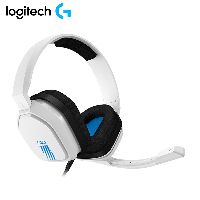 Audifono Logitech Astro A10 Gaming para PS4 Blanco con Azul 939-001845